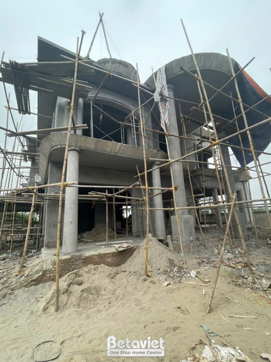 Thi công biệt thự 3 tầng mái Nhật TC2008277, giai đoạn thi công phần thô – mặt ngoài công trình (5)