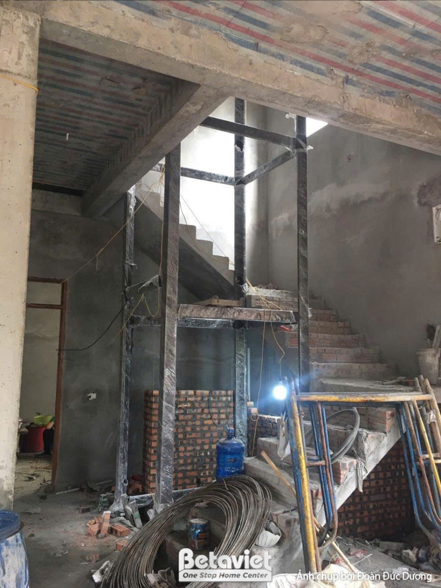 Thi công biệt thự TC24917, giai đoạn thi công phần thô – khu vực cầu thang