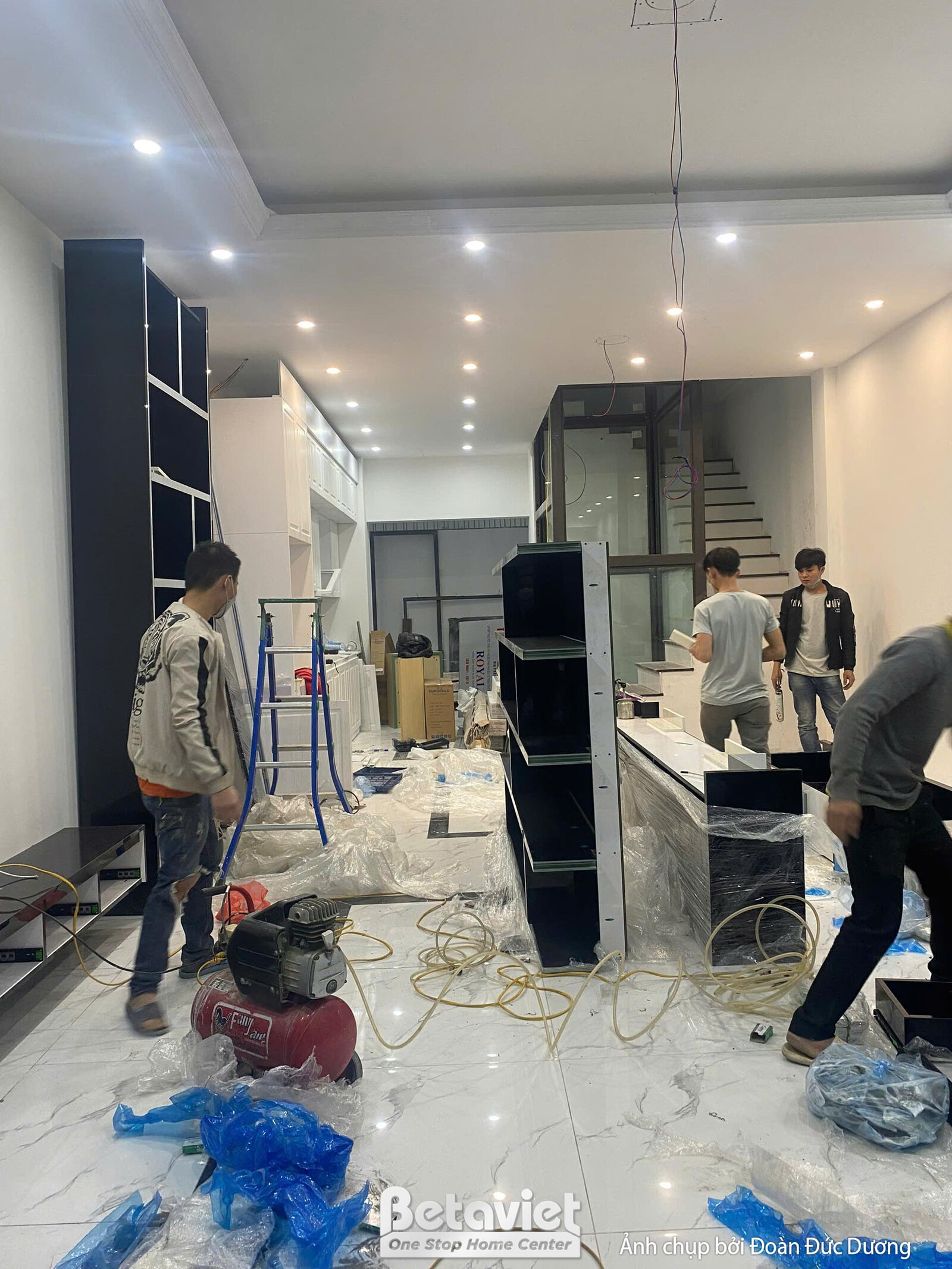 Thi công biệt thự TC24810, giai đoạn lắp đặt hoàn thiện – ảnh thi công thực tế (2)