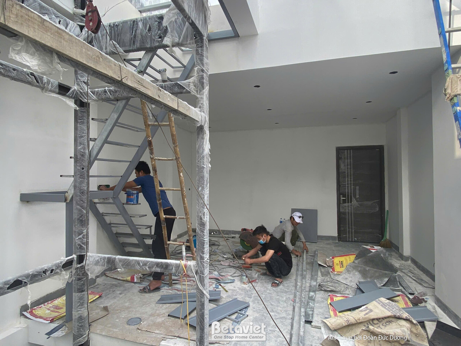 Thi công biệt thự TC24912, giai đoạn thi công phần thô – khu vực cầu thang