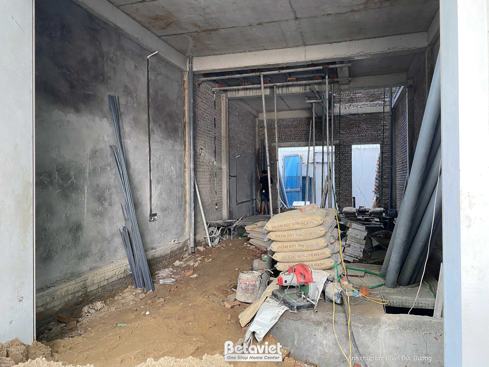 Thi công biệt thự TC24912, giai đoạn thi công phần thô – mặt ngoài công trình