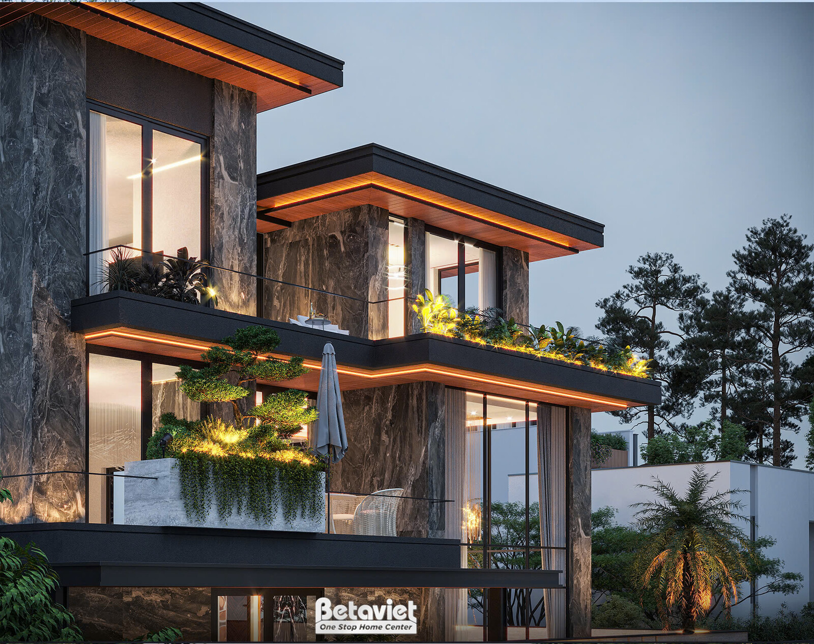 Biệt thự 3 tầng hiện đại KT24778 – ban công