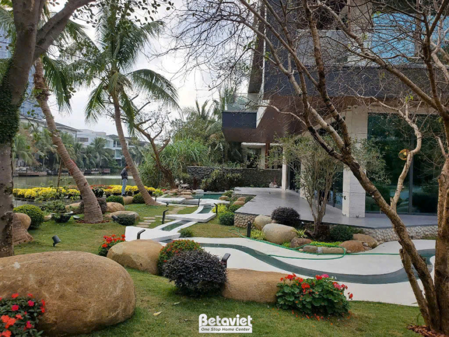 Thi công biệt thự hiện đại TC24719, giai đoạn hoàn thành – sân vườn (3)
