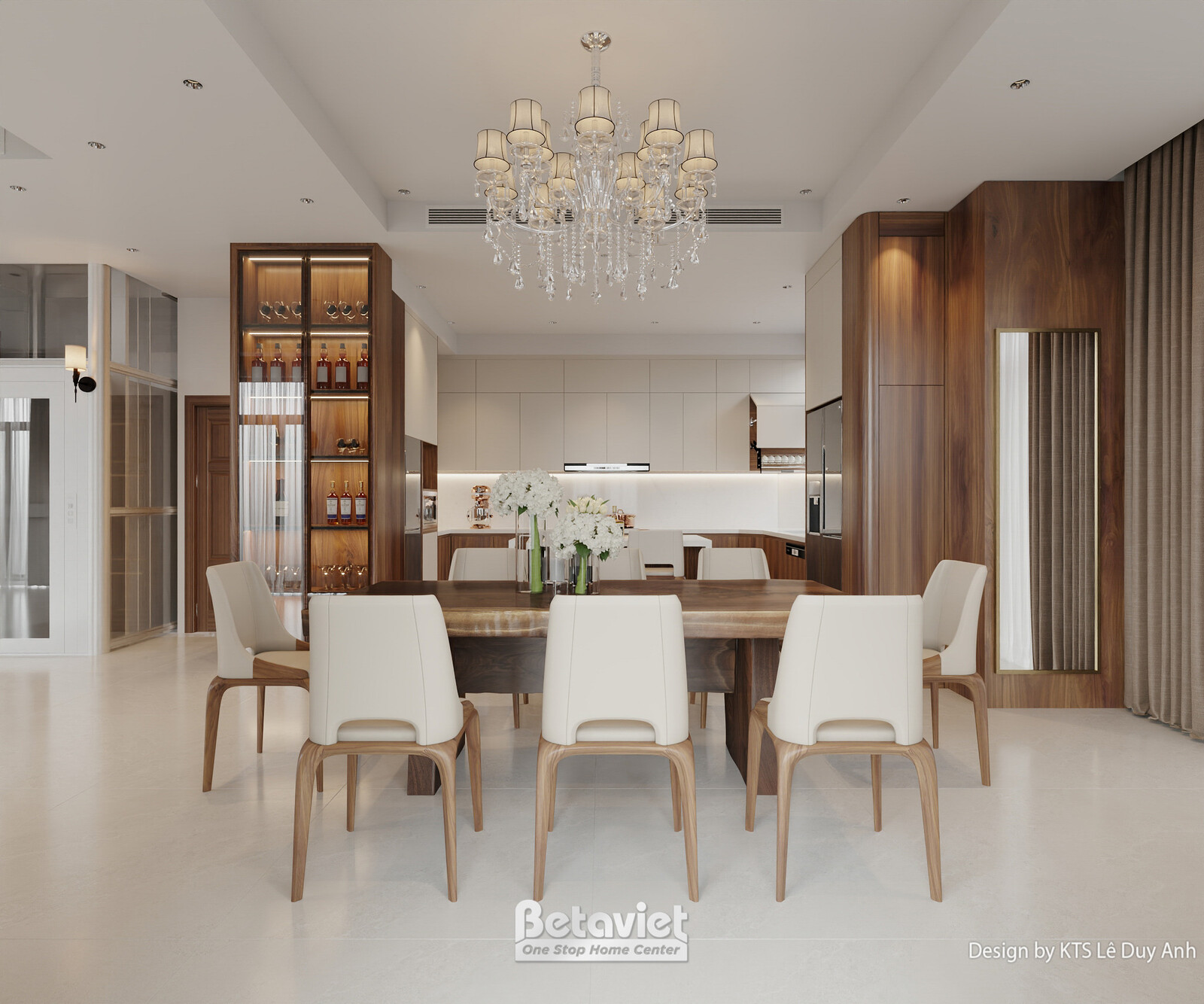Nội thất phòng khách biệt thự hiện đại NT8191275 – góc nhìn 3