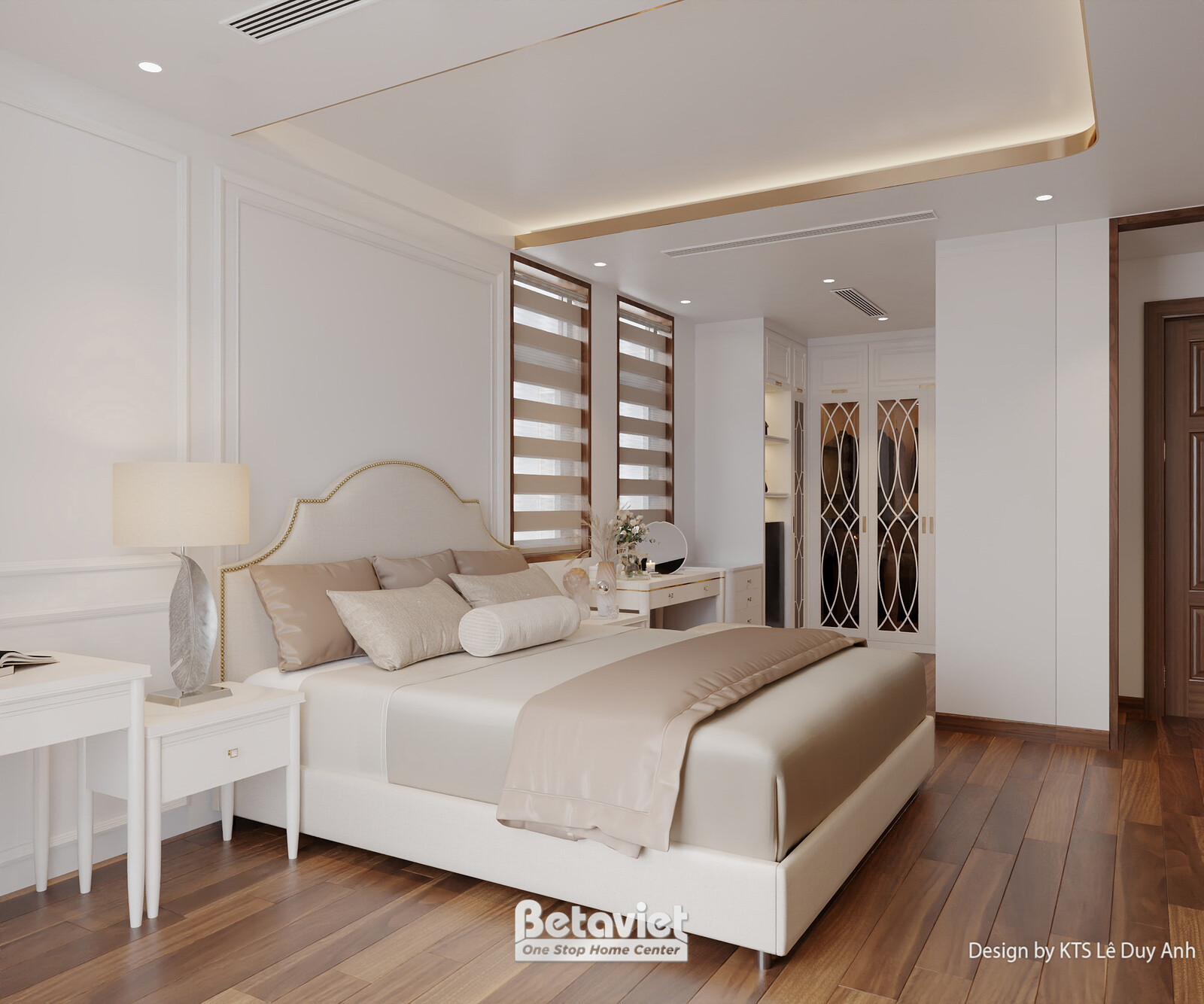 Nội thất phòng ngủ biệt thự hiện đại NT8191275 – góc nhìn 2