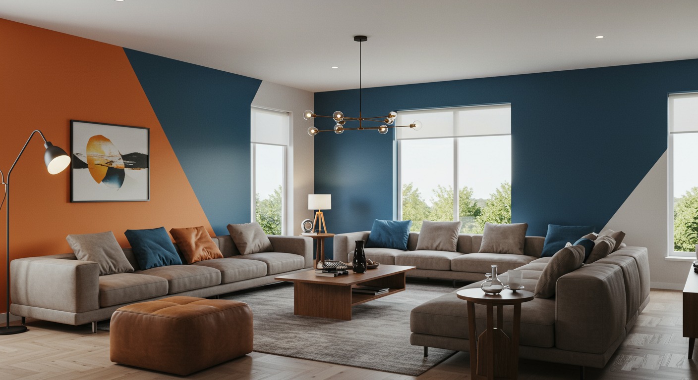 phong cách thiết kế nội thất color block