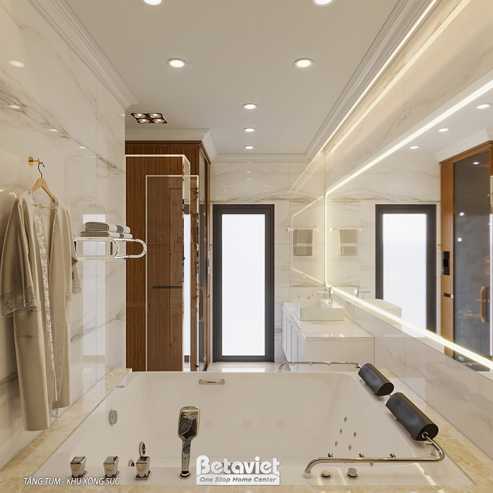 Nội thất phòng tắm biệt thự tân cổ điển KT2008131 – góc nhìn 9