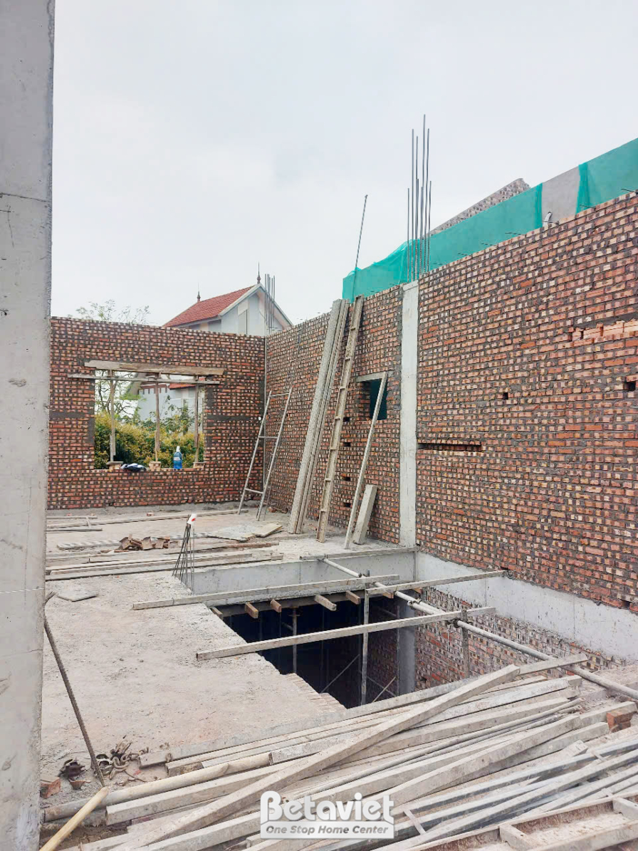 Thi công biệt thự tân cổ điển TC2001994, giai đoạn thi công phần thô – ảnh thi công thực tế