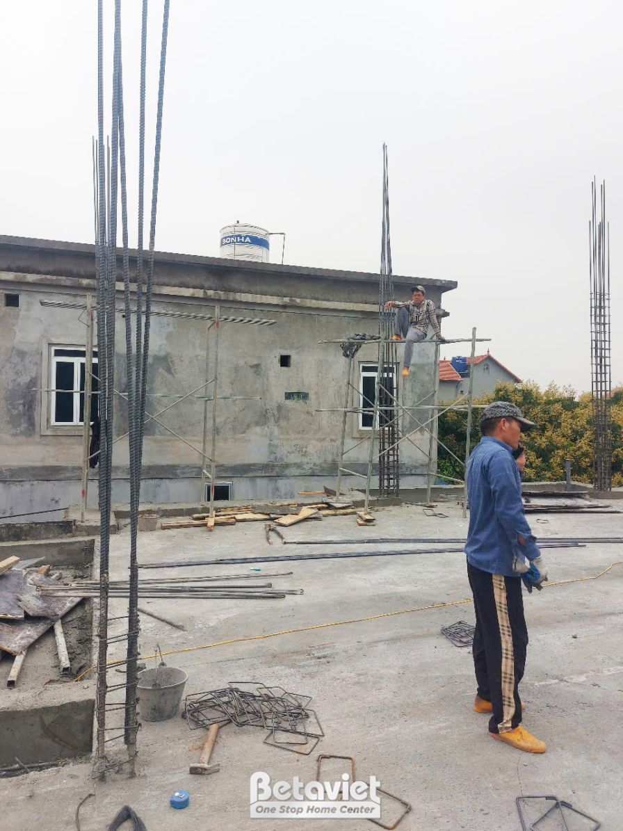 Thi công biệt thự tân cổ điển TC2001994, giai đoạn thi công phần thô – mặt ngoài công trình (17)