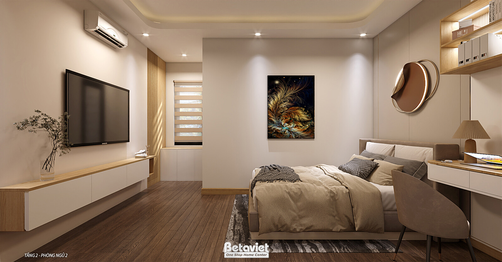 Nội thất phòng ngủ biệt thự tân cổ điển NT2009235 – góc nhìn 9