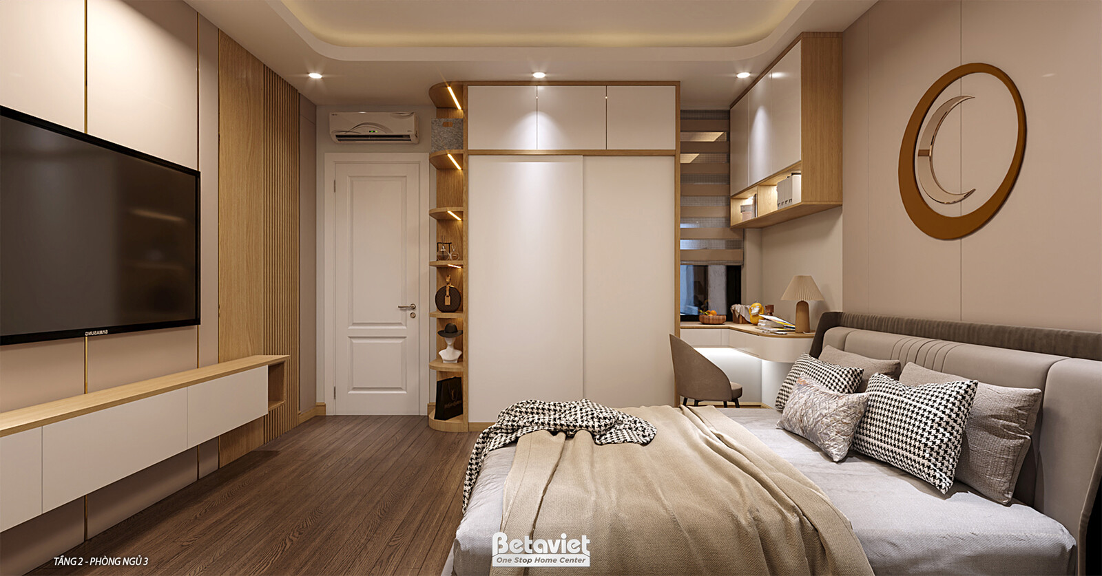 Nội thất phòng ngủ biệt thự tân cổ điển NT2009235 – góc nhìn 10