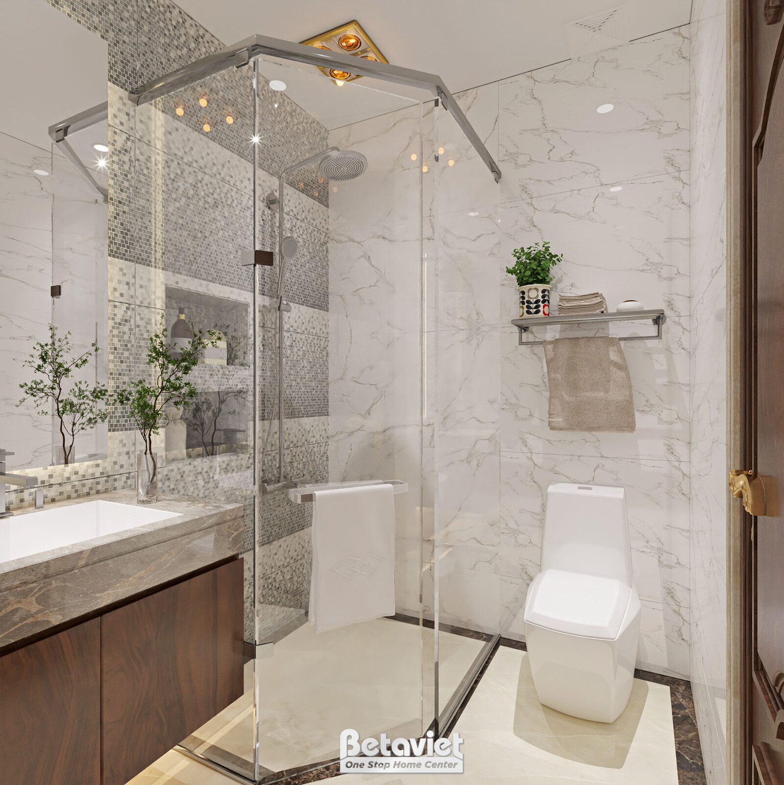 Nội thất phòng tắm biệt thự hiện đại KT5001412 – góc nhìn 8