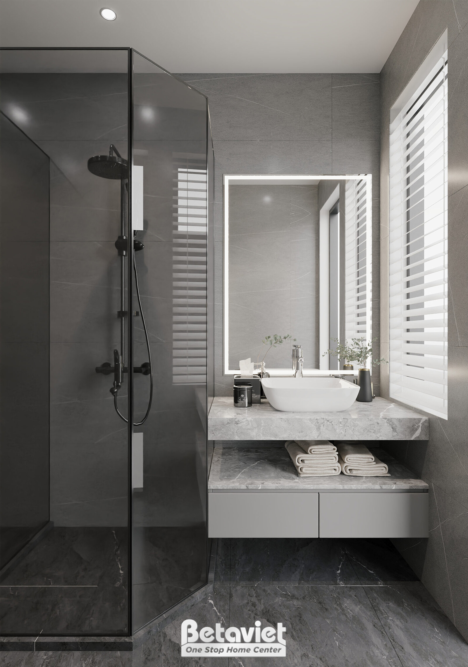 Nội thất phòng tắm biệt thự hiện đại NT2008356 – góc nhìn 3