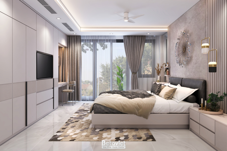 Nội thất phòng ngủ biệt thự hiện đại NT2008351 – góc nhìn 2