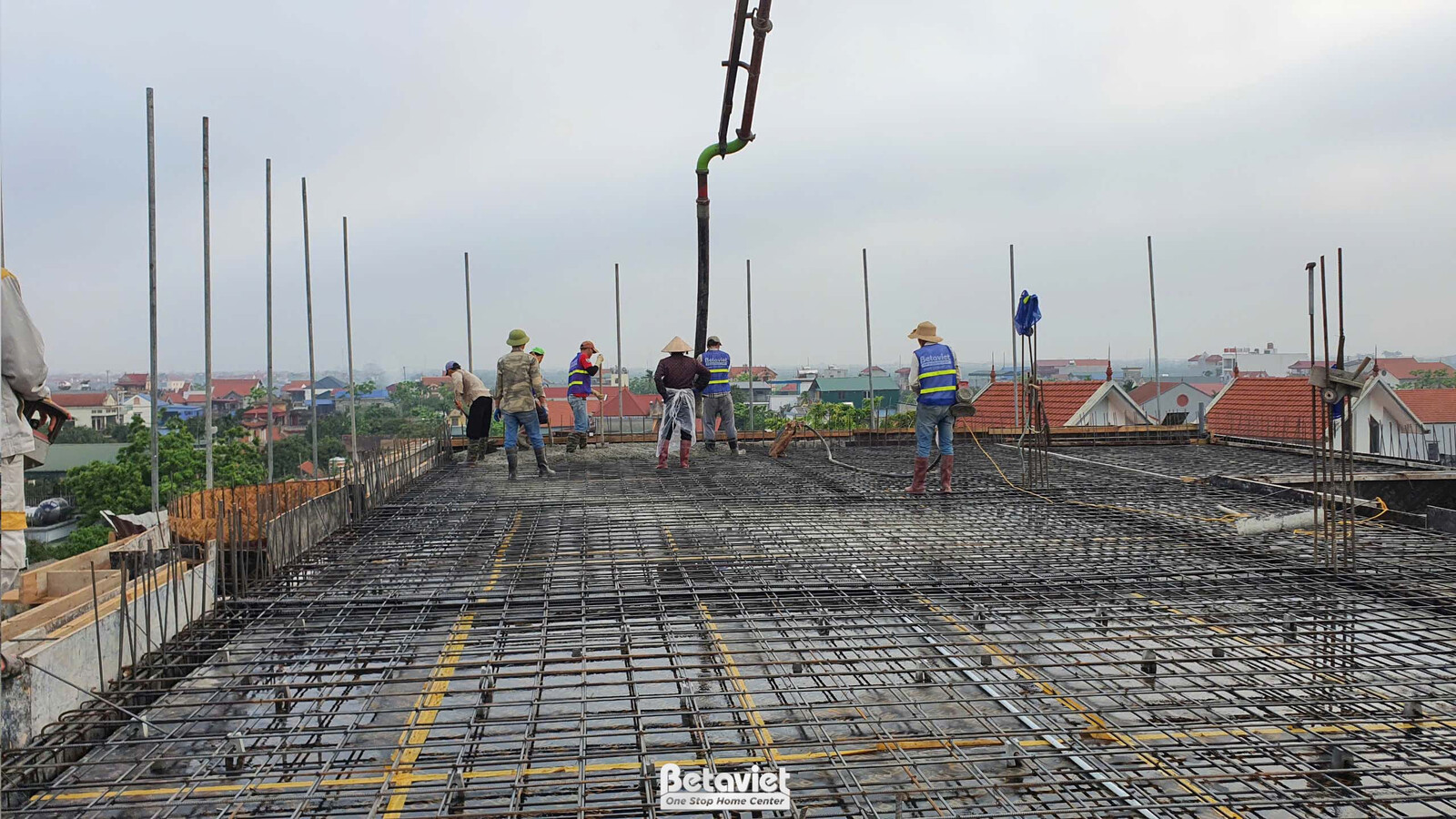 Thi công biệt thự tân cổ điển TC2001994, giai đoạn thi công phần thô – ảnh thi công thực tế (2)