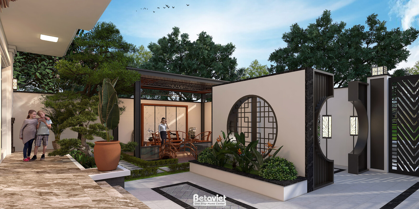 Biệt thự 4 tầng tân cổ điển KT2600033 – sân vườn (2)