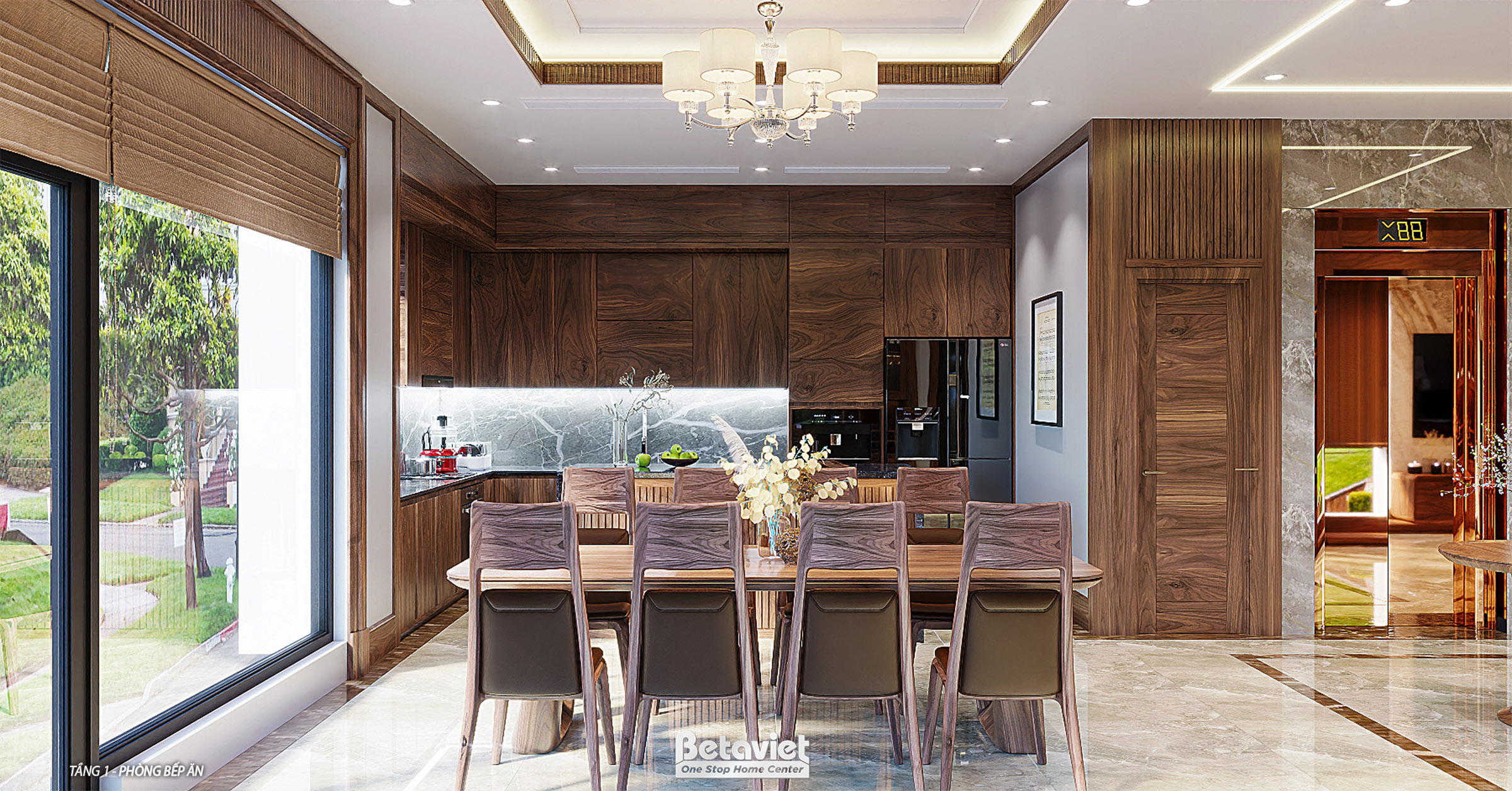 Mẫu thiết kế phòng bếp hiện đại tại KĐT Vinhomes Star City NT9187871