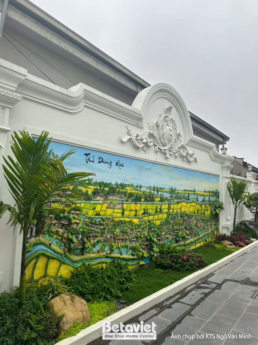 Thi công biệt thự 2 tầng tân cổ điển TC25811, giai đoạn hoàn thành – sân vườn