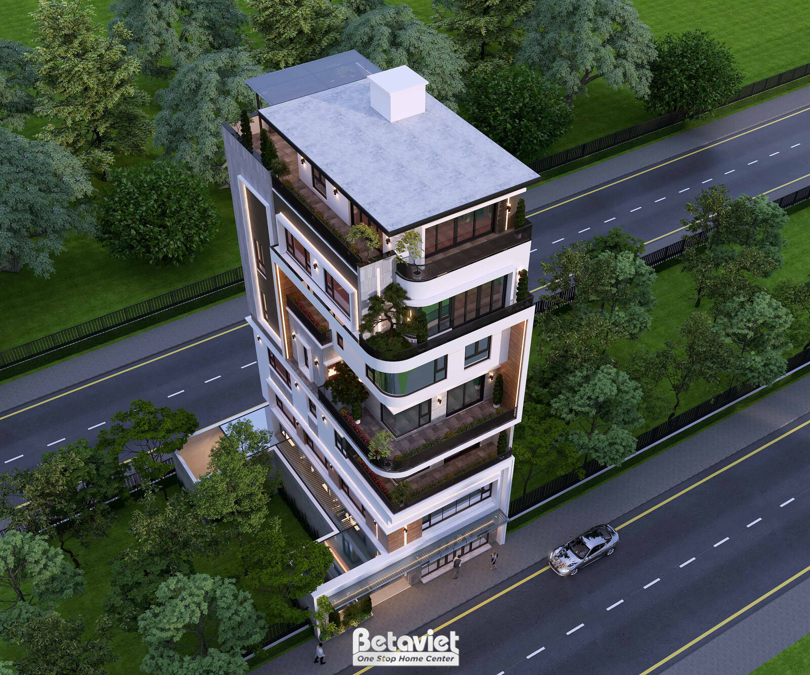 Biệt thự 7 tầng hiện đại KT2009236 – phối cảnh mặt tiền (6)