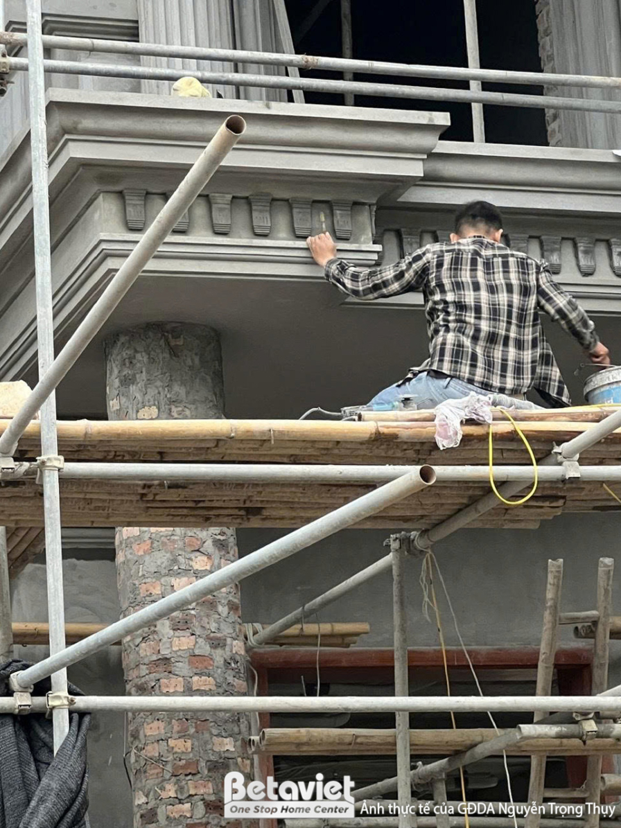 Thi công biệt thự tân cổ điển TC2009177, giai đoạn thi công phần thô – chi tiết hoàn thiện (2)