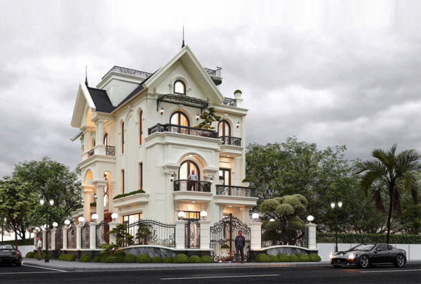 Mẫu thiết kế biệt thự tân cổ điển KĐT Vinhomes Riverside KT2009344