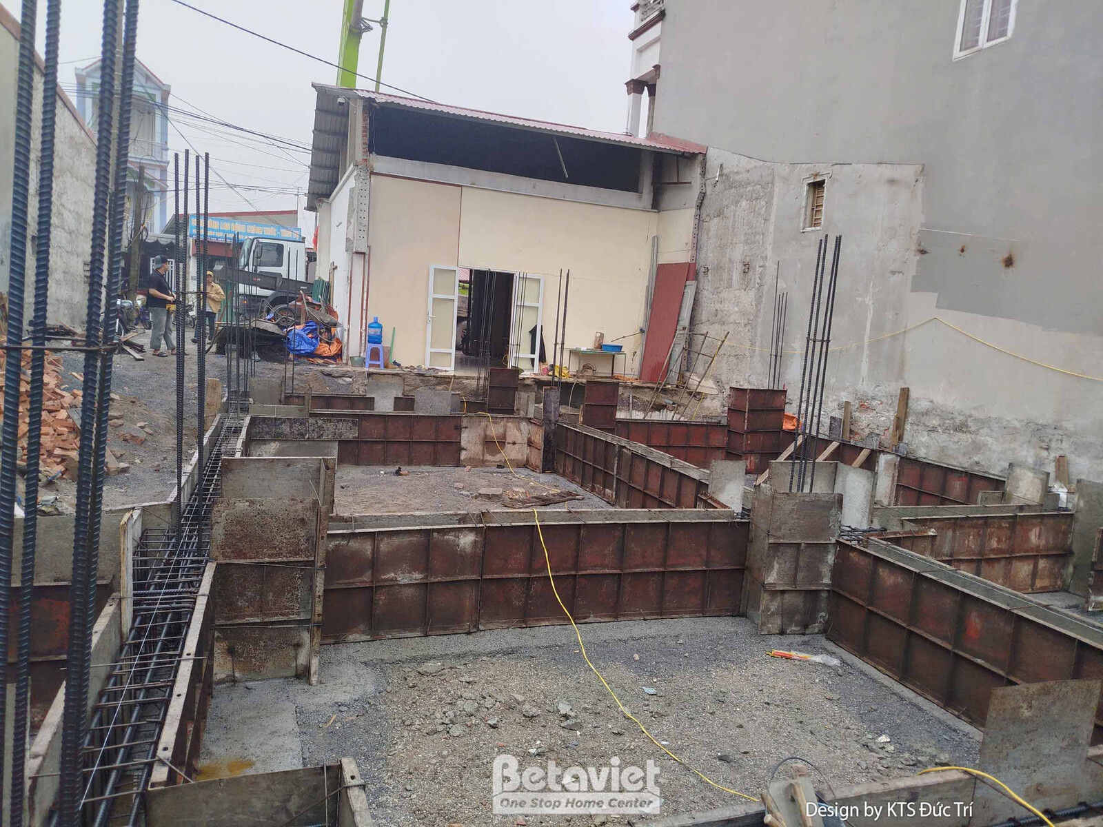 Thi công biệt thự TC25849, giai đoạn thi công phần thô – kết cấu phần thô (2)