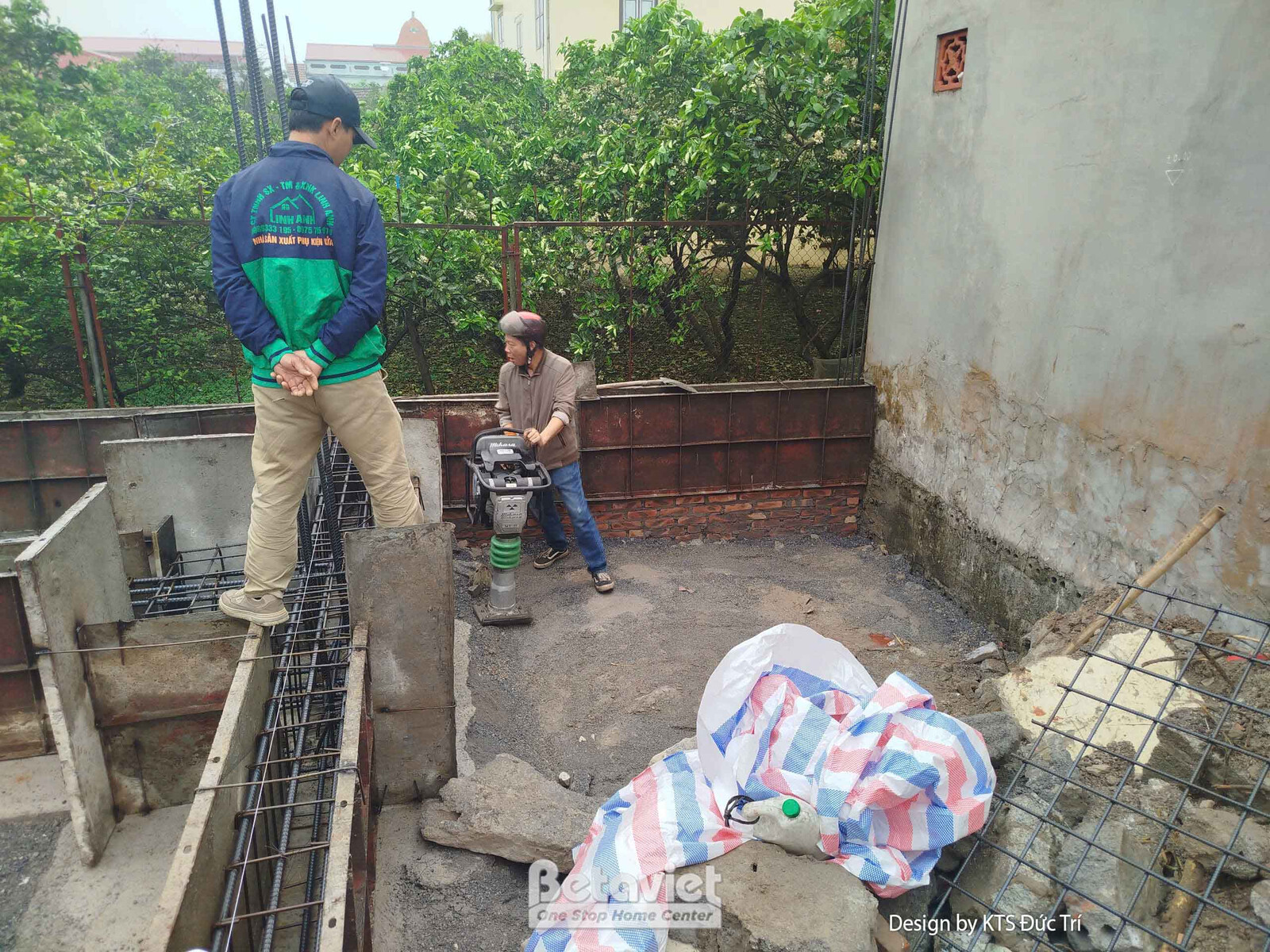 Thi công biệt thự TC25849, giai đoạn thi công phần thô – kết cấu phần thô (4)