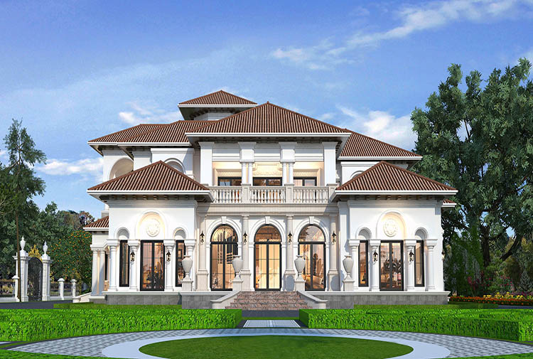 Thiết kế biệt thự 2 tầng Địa Trung Hải tại Ninh Bình 660m² – KT25831