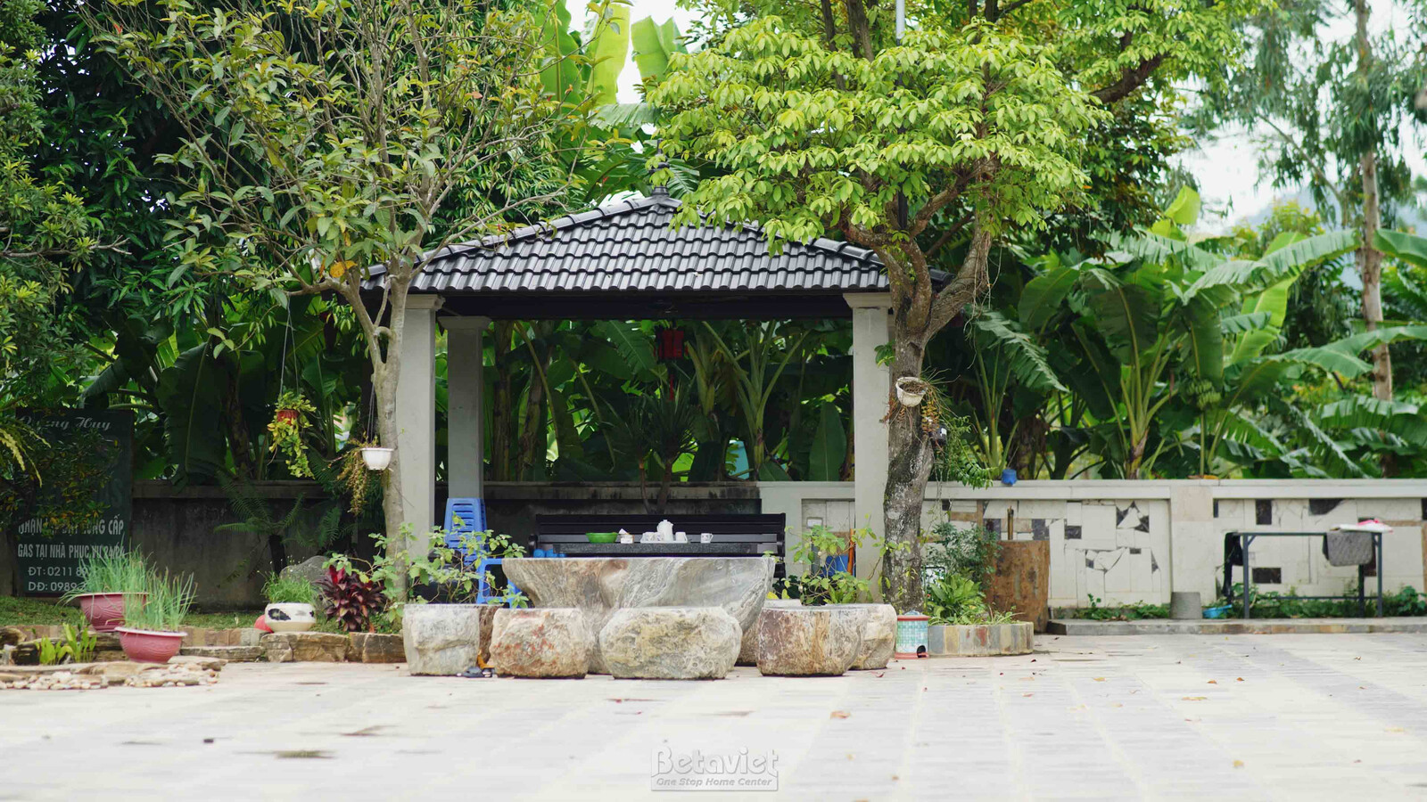 Thi công biệt thự 1 tầng tân cổ điển TC2003539, giai đoạn hoàn thành – sân vườn