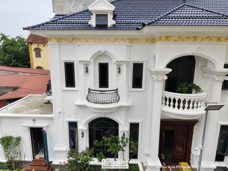 Thi công biệt thự 2 tầng tân cổ điển TC2600101, giai đoạn hoàn thành – mặt ngoài công trình (6)