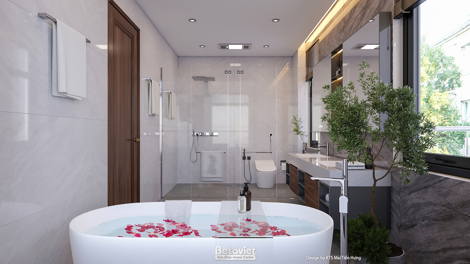 Nội thất phòng ngủ biệt thự hiện đại gỗ NT2009342 – góc nhìn 12