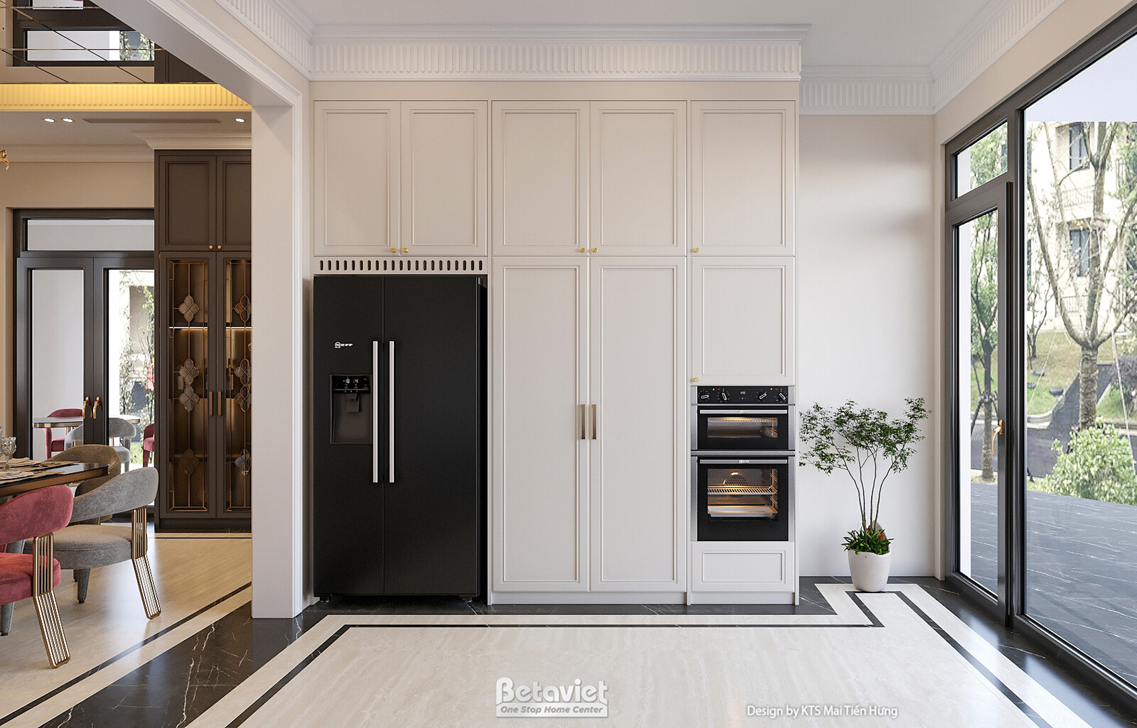 Nội thất phòng bếp biệt thự hiện đại luxury NT5021106 – góc nhìn 2