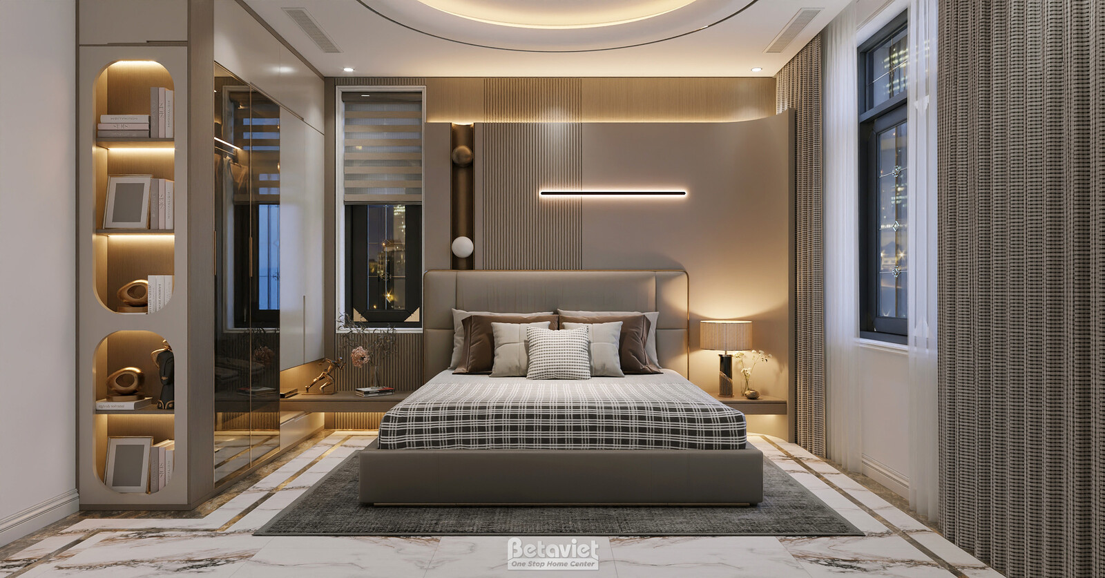 Nội thất phòng ngủ biệt thự hiện đại luxury KT8002312 – góc nhìn 14