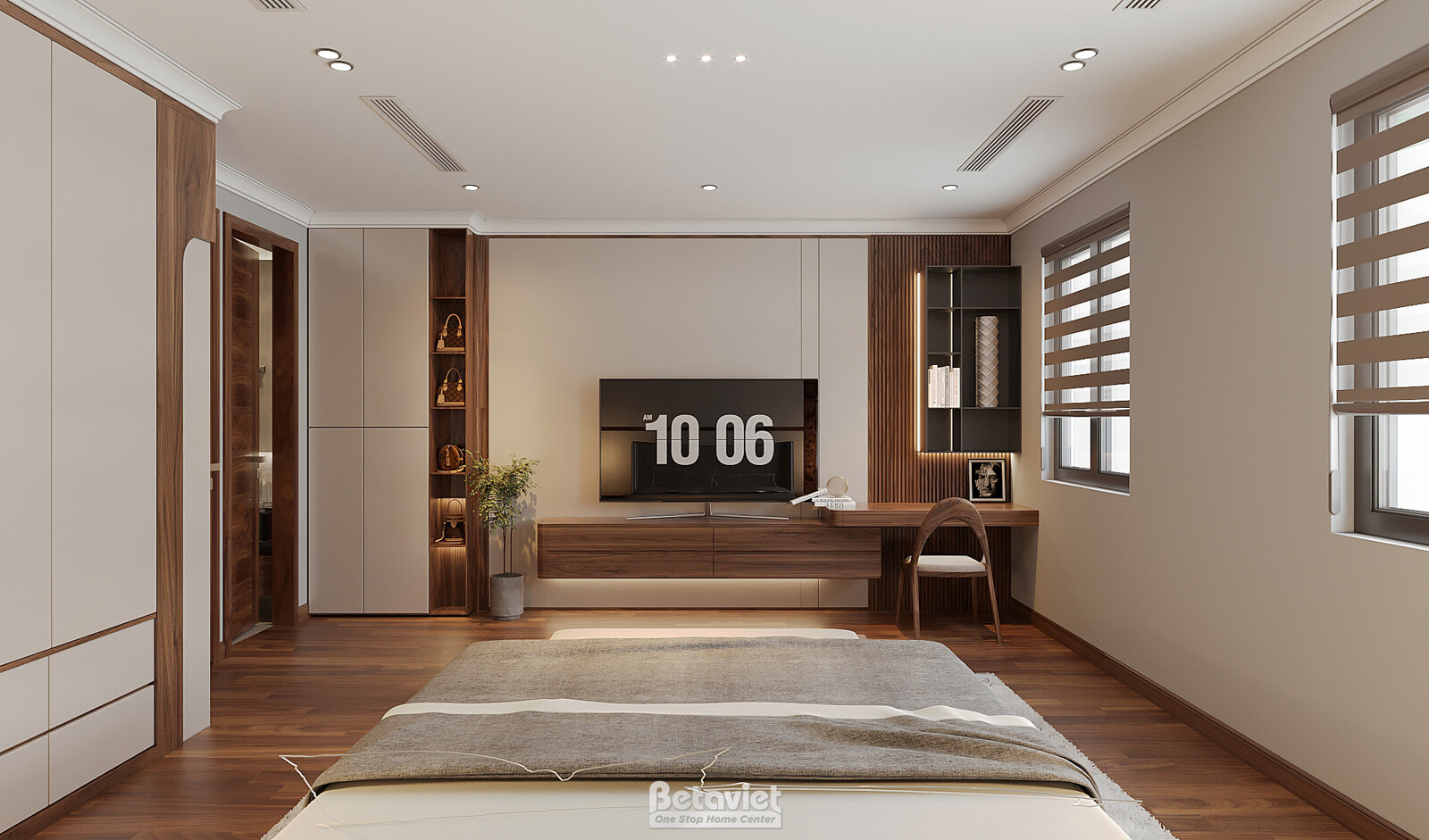 Nội thất phòng ngủ biệt thự hiện đại NT8001647 – góc nhìn 12