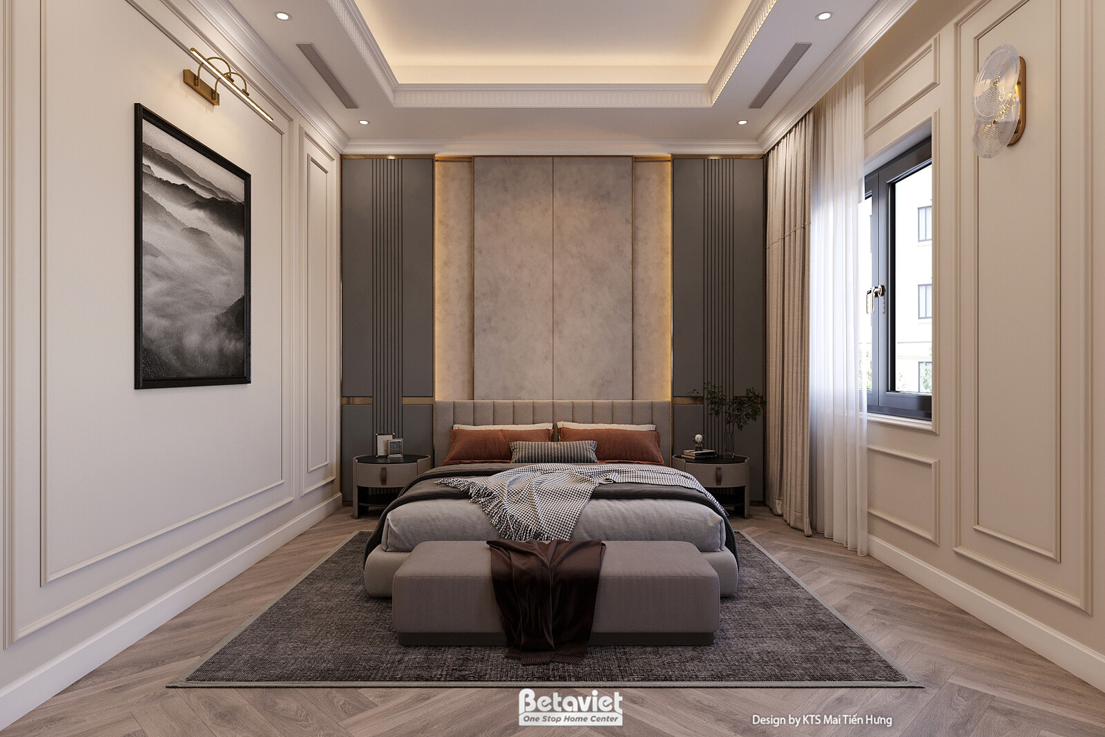 Nội thất phòng ngủ biệt thự hiện đại luxury NT5021106 – góc nhìn 2