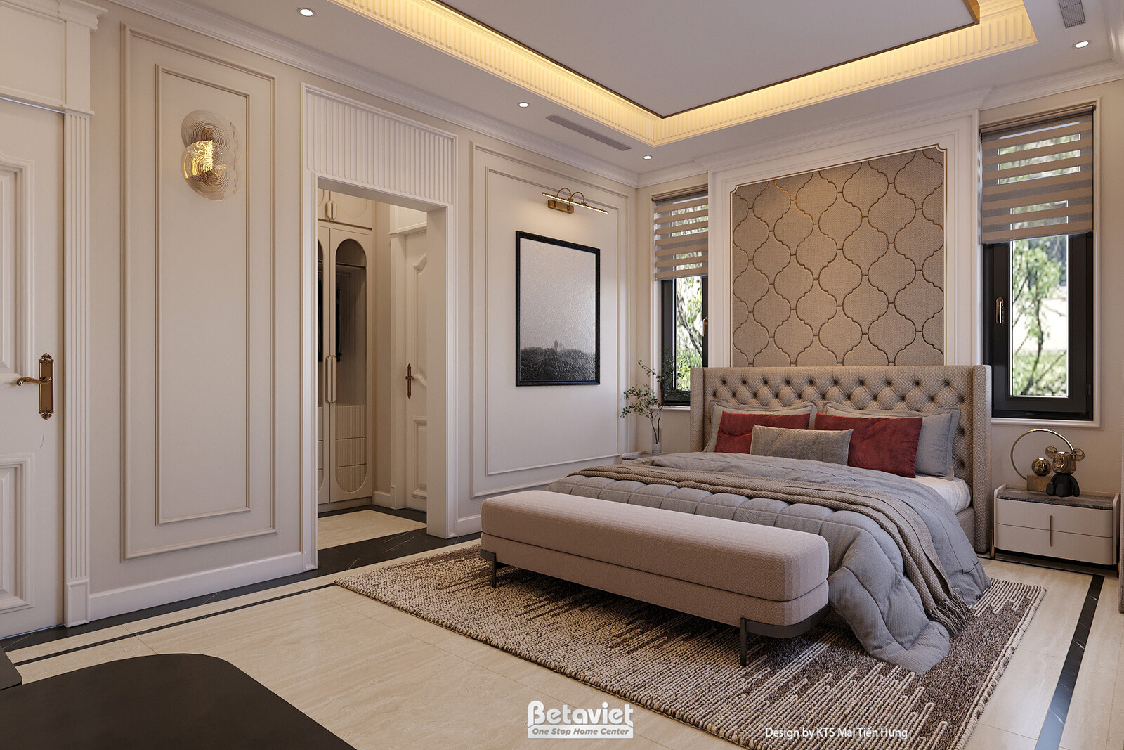 Nội thất phòng ngủ biệt thự hiện đại luxury NT5021106 – góc nhìn 9
