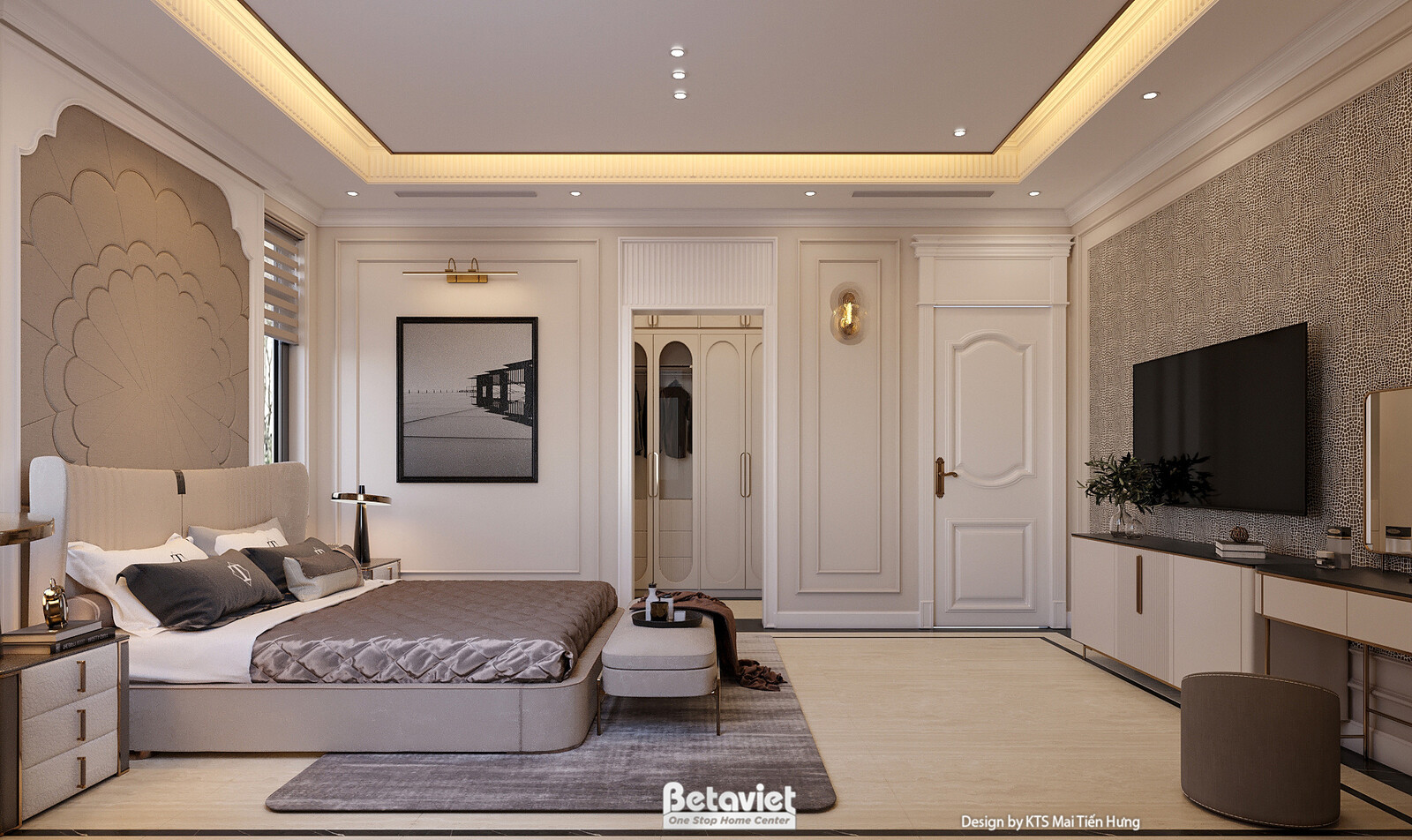 Nội thất phòng ngủ biệt thự hiện đại luxury NT5021106 – góc nhìn 8