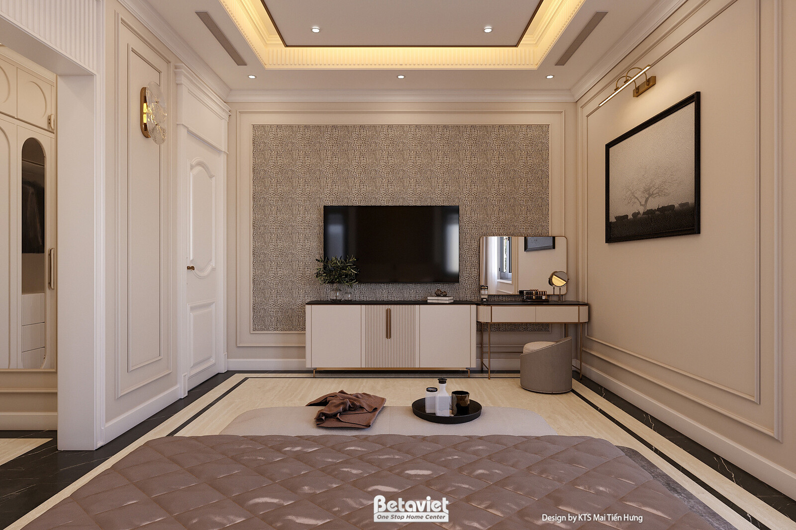 Nội thất phòng ngủ biệt thự hiện đại luxury NT5021106 – góc nhìn 7