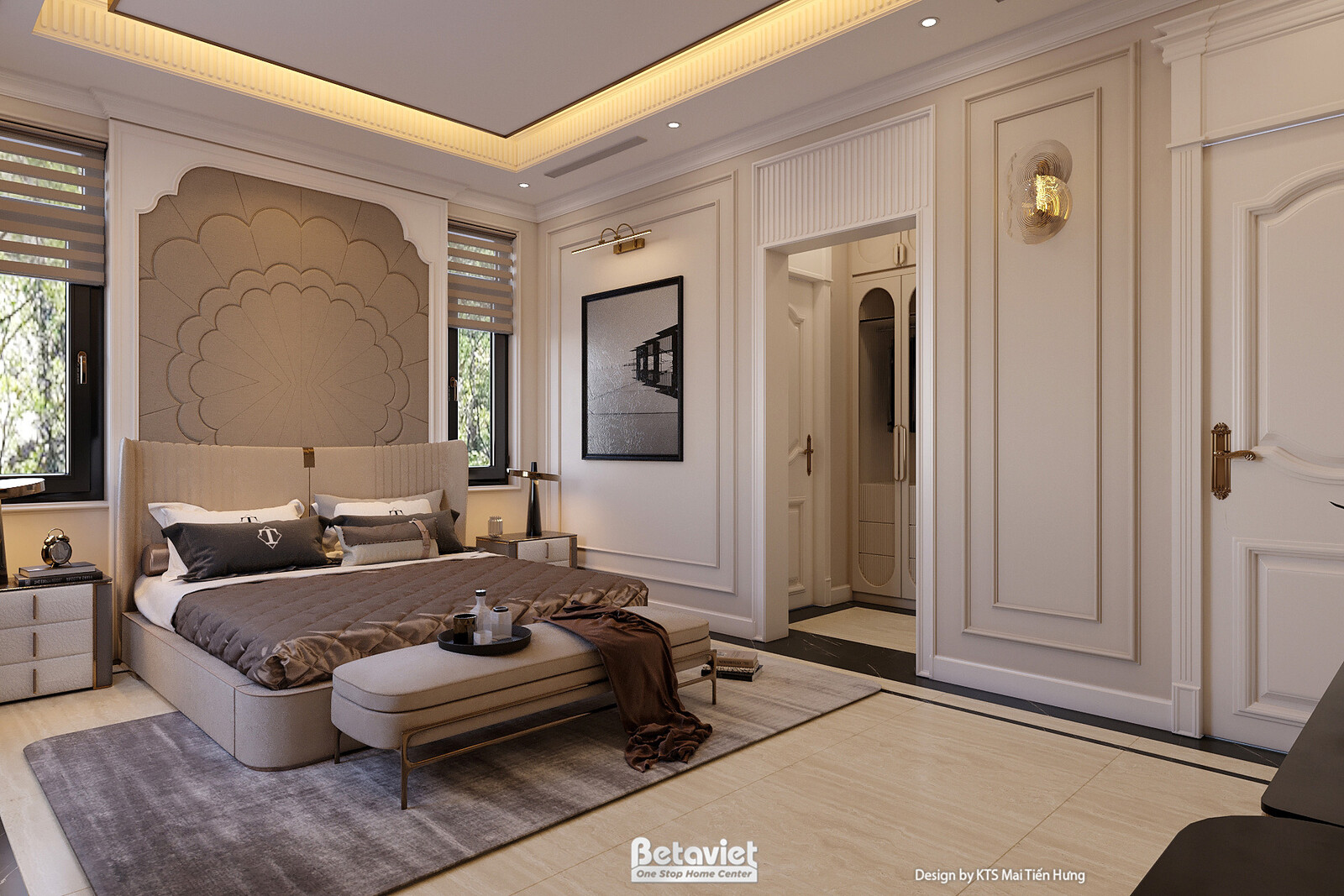 Nội thất phòng ngủ biệt thự hiện đại luxury NT5021106 – góc nhìn 6