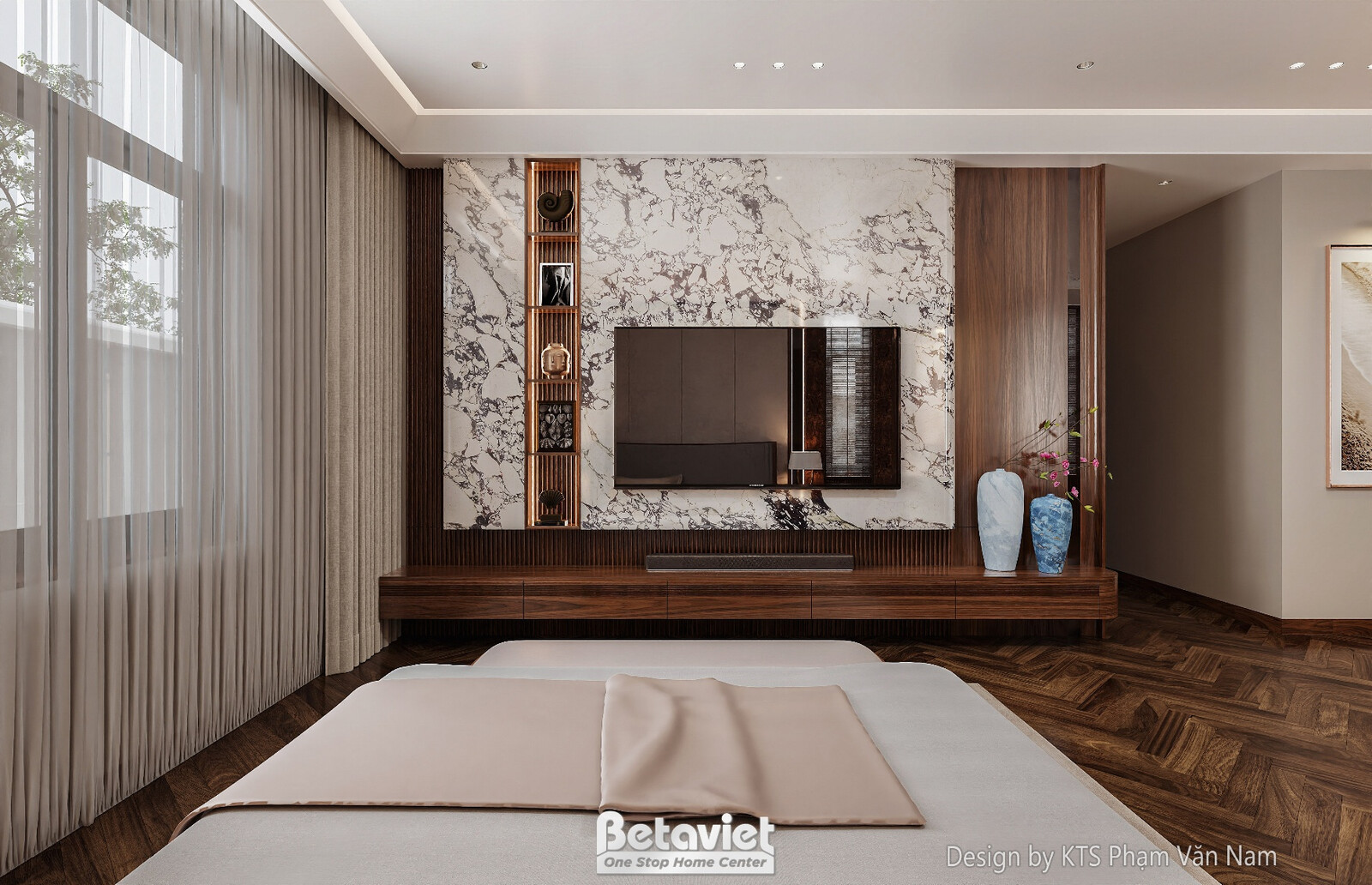 Nội thất phòng ngủ biệt thự hiện đại gỗ KT2009220 – góc nhìn 6