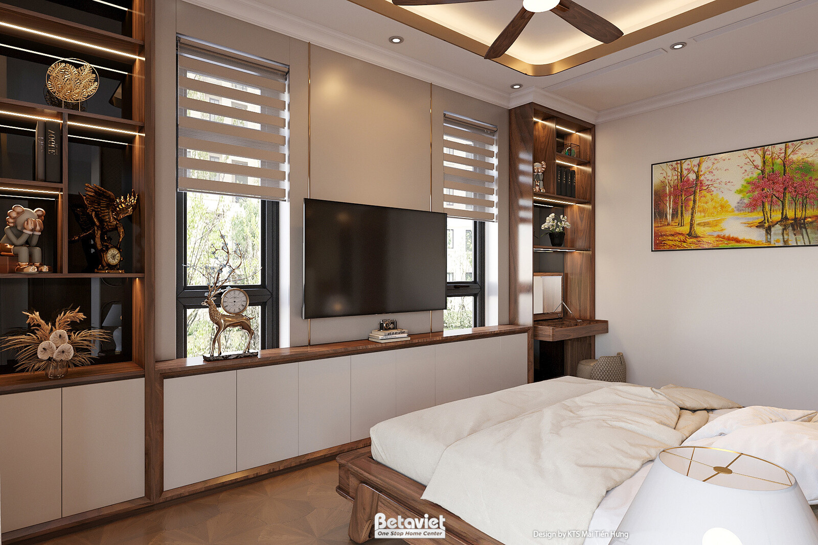 Nội thất phòng ngủ biệt thự hiện đại gỗ NT8190144 – góc nhìn 6