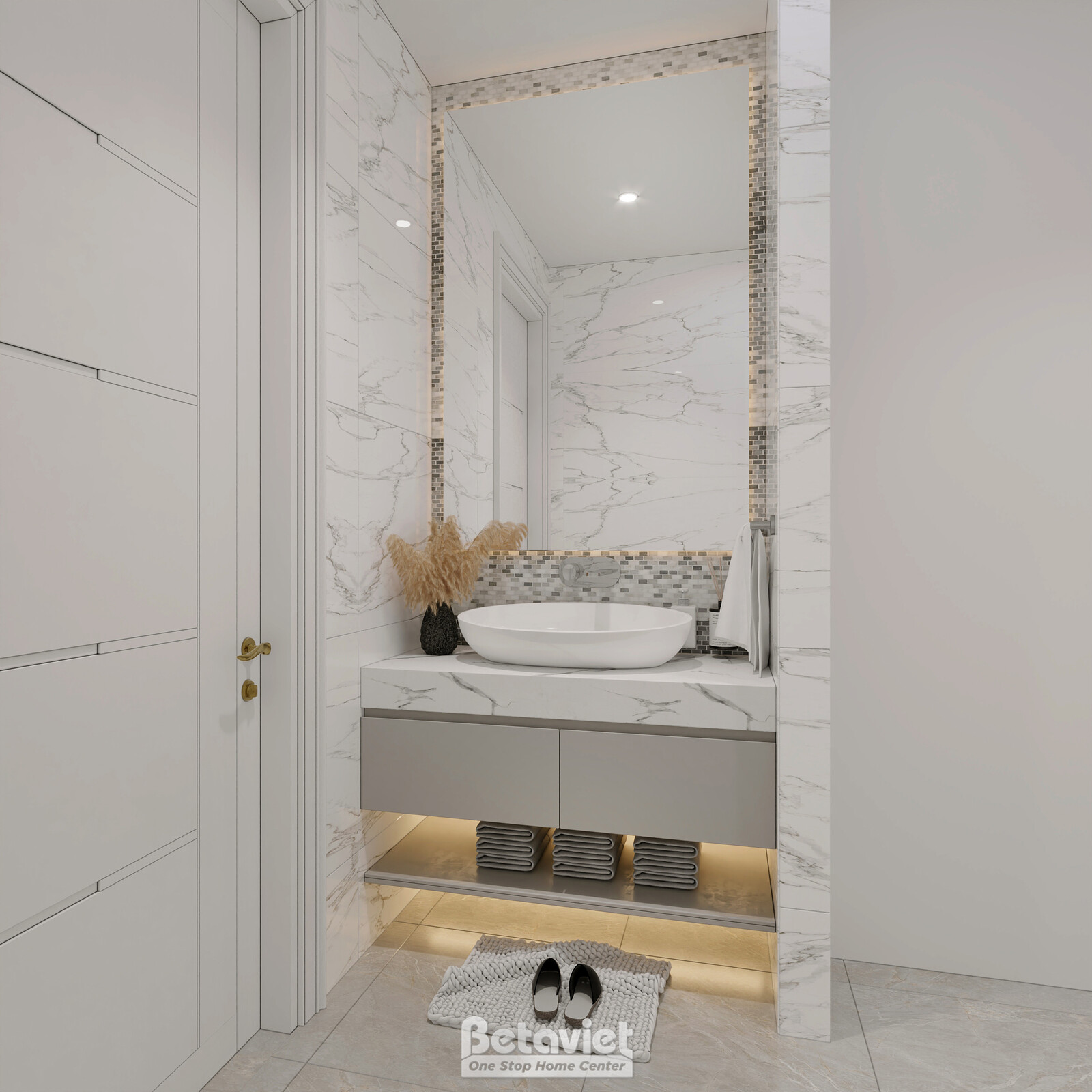 Nội thất phòng tắm biệt thự hiện đại luxury KT8002312 – góc nhìn 6