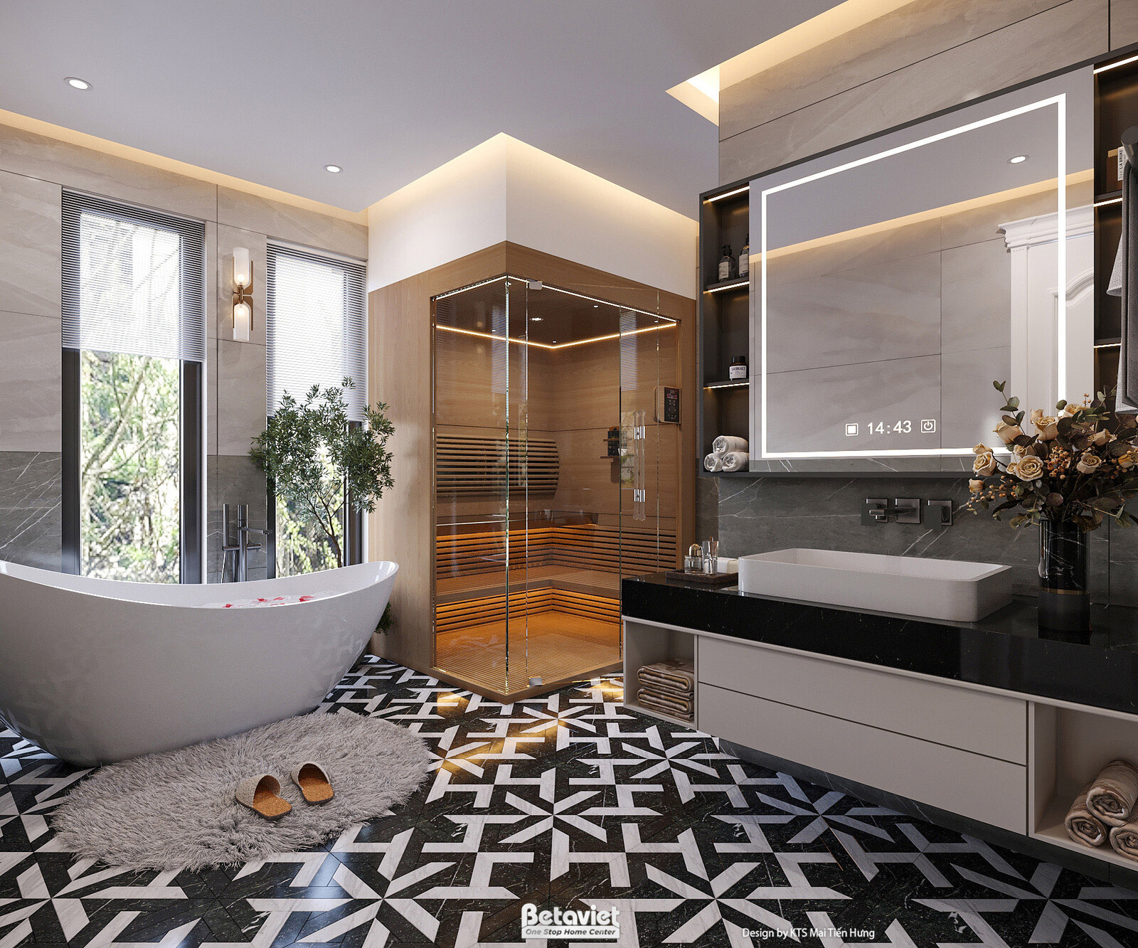 Nội thất phòng tắm biệt thự hiện đại luxury NT5021106 – góc nhìn 4