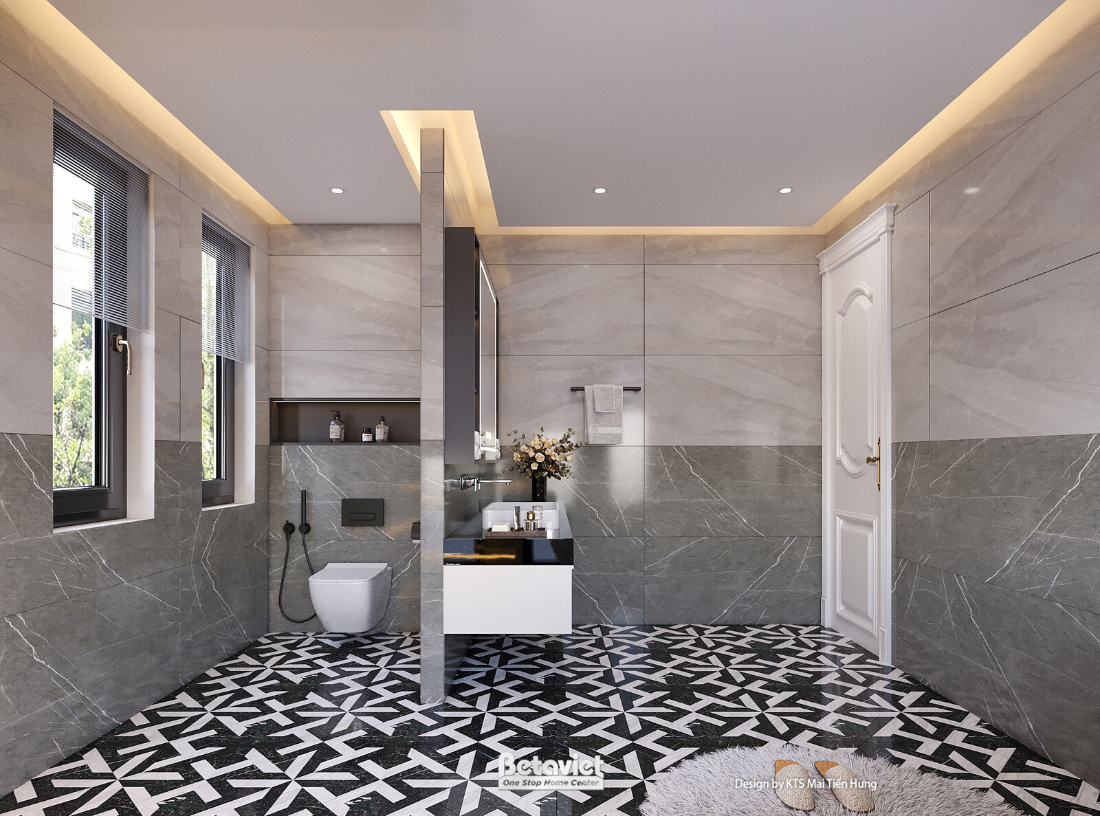 Nội thất phòng tắm biệt thự hiện đại luxury NT5021106 – góc nhìn 3