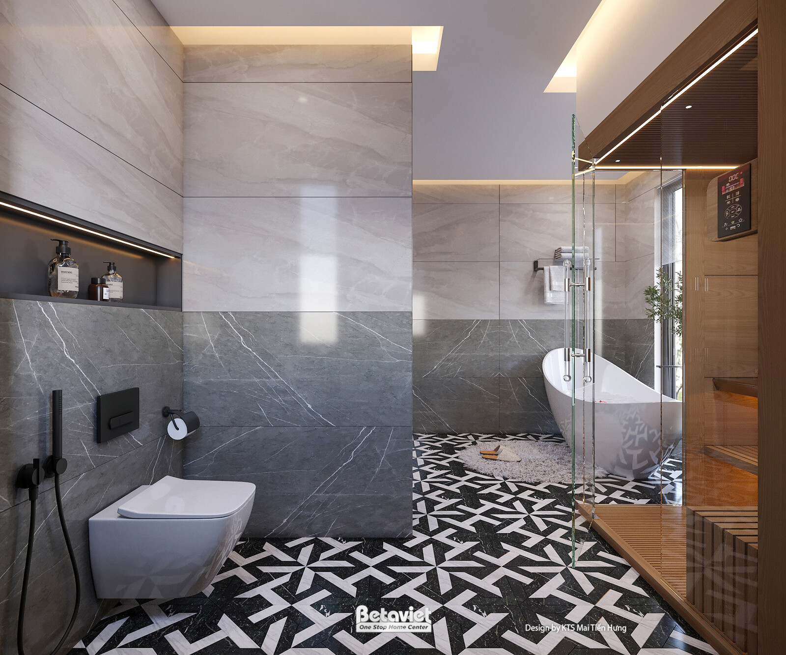 Nội thất phòng tắm biệt thự hiện đại luxury NT5021106 – góc nhìn 2