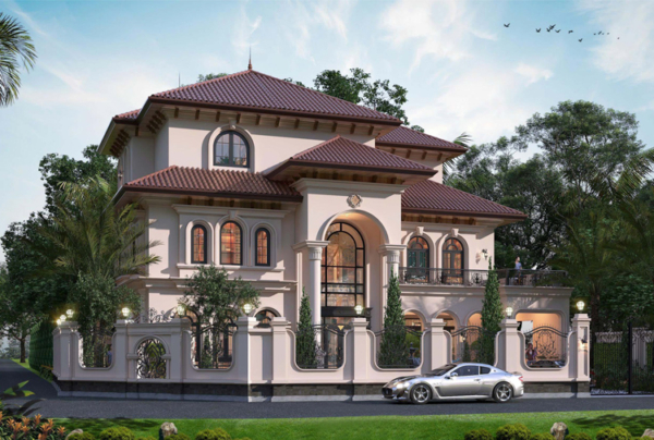 Mẫu biệt thự phong cách Địa Trung Hải 3 tầng tại Nghệ An KT2009403-1