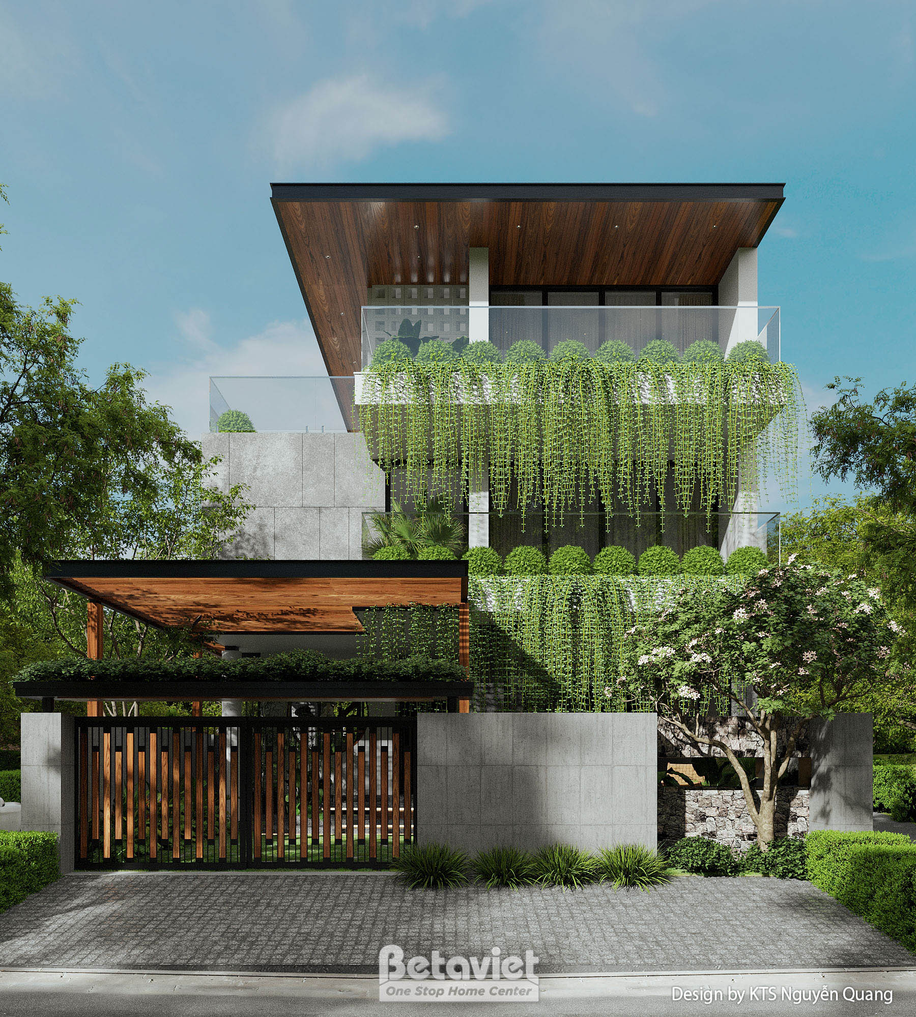 Biệt thự tropical modern - nội thất và sân vườn