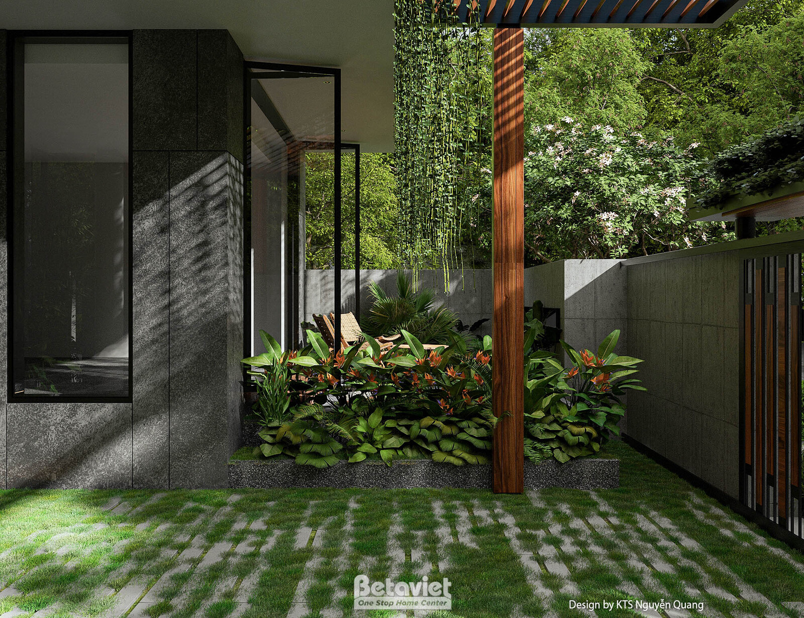 Biệt thự 2 tầng Tropical KT25855 – sân vườn (2)