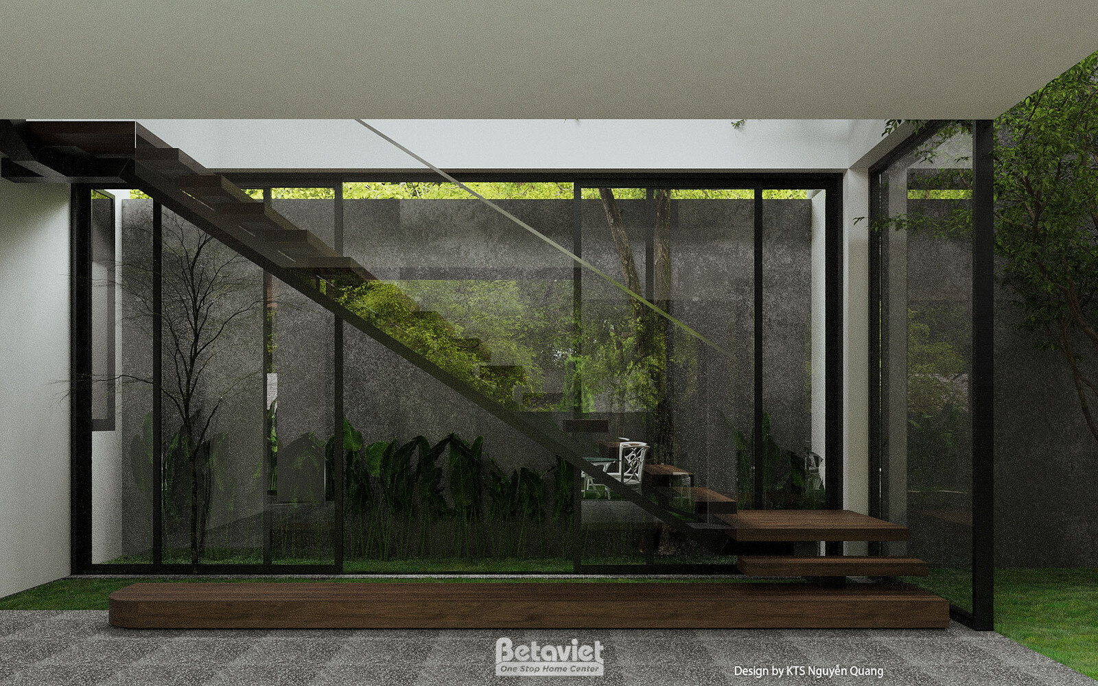 Biệt thự 2 tầng Tropical KT25855 – khu vực cầu thang