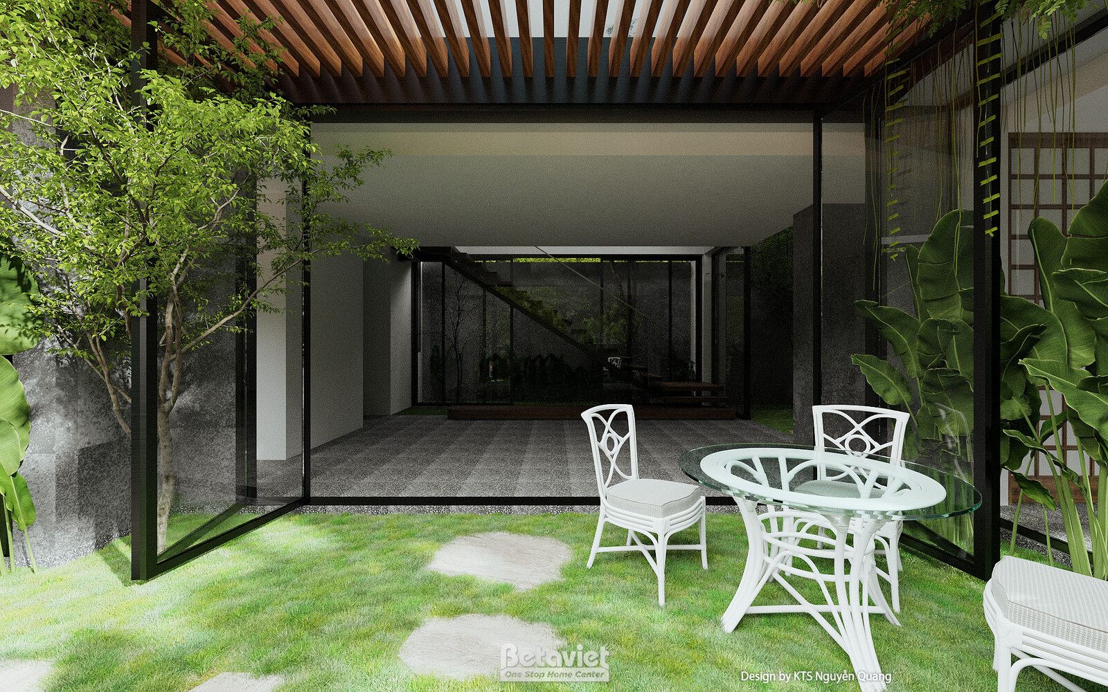 Biệt thự 2 tầng Tropical KT25855 – sân vườn (4)